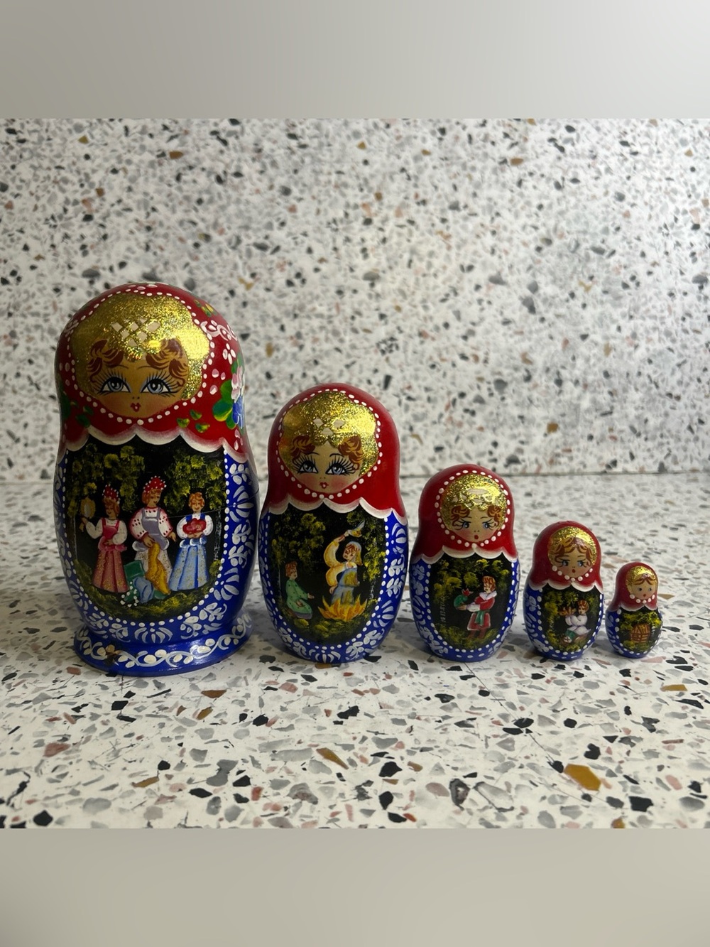Large Hand-Painted Russian Matryoshka Nesting Doll